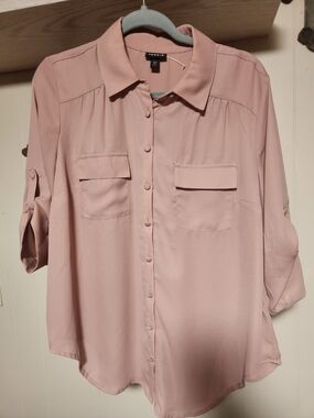 torrid Dusty Pink Button-Down Blouse